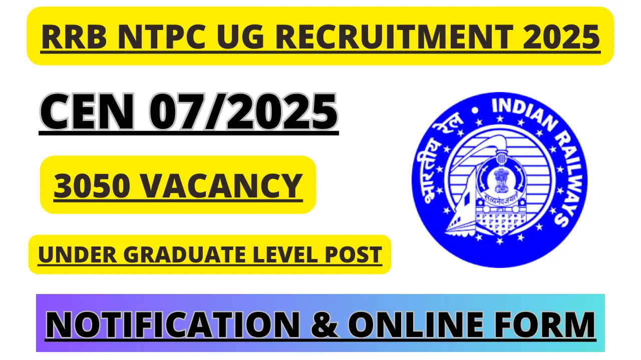 RRB NTPC UG CEN 07/2025