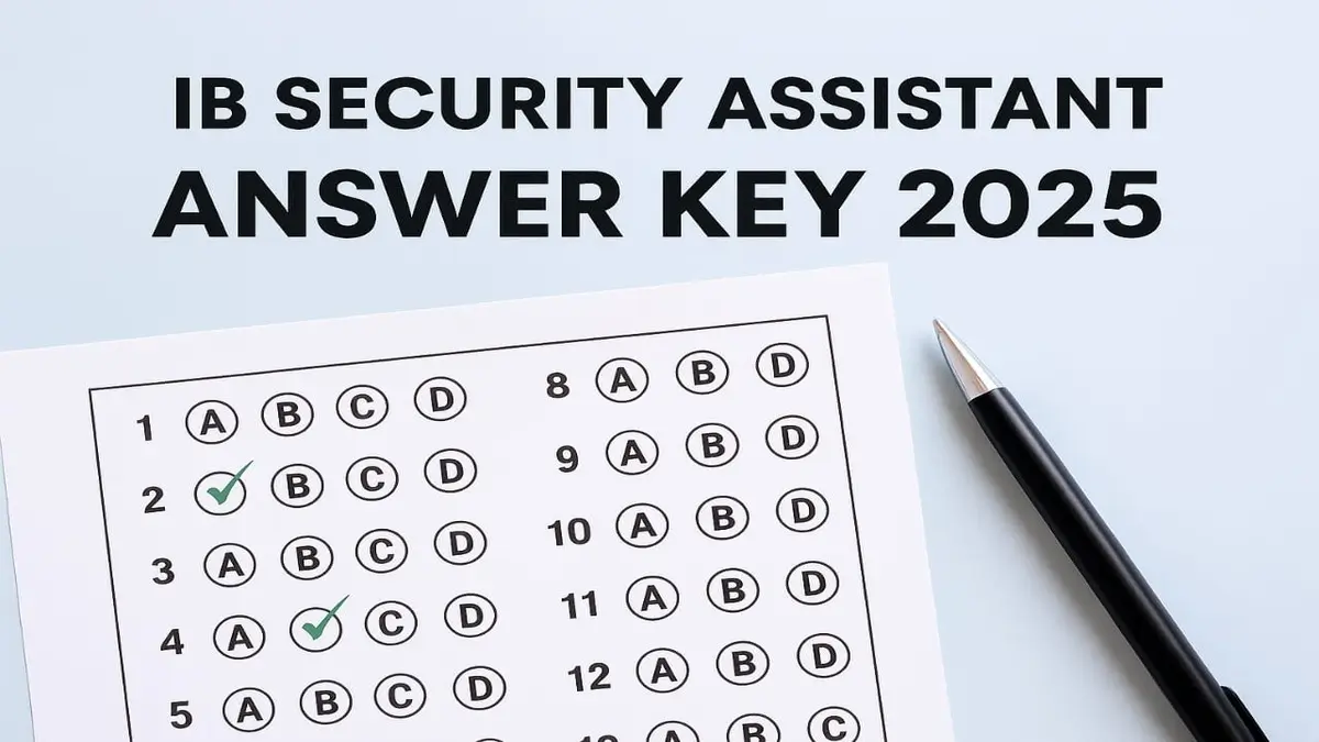IB Security Assistant Answer Key 2025 Out